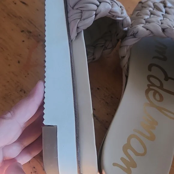 Sam Edelman Ainslie Braided Size 9.5 Slide Sandal Platform Desert Beige - Picture 10 of 10